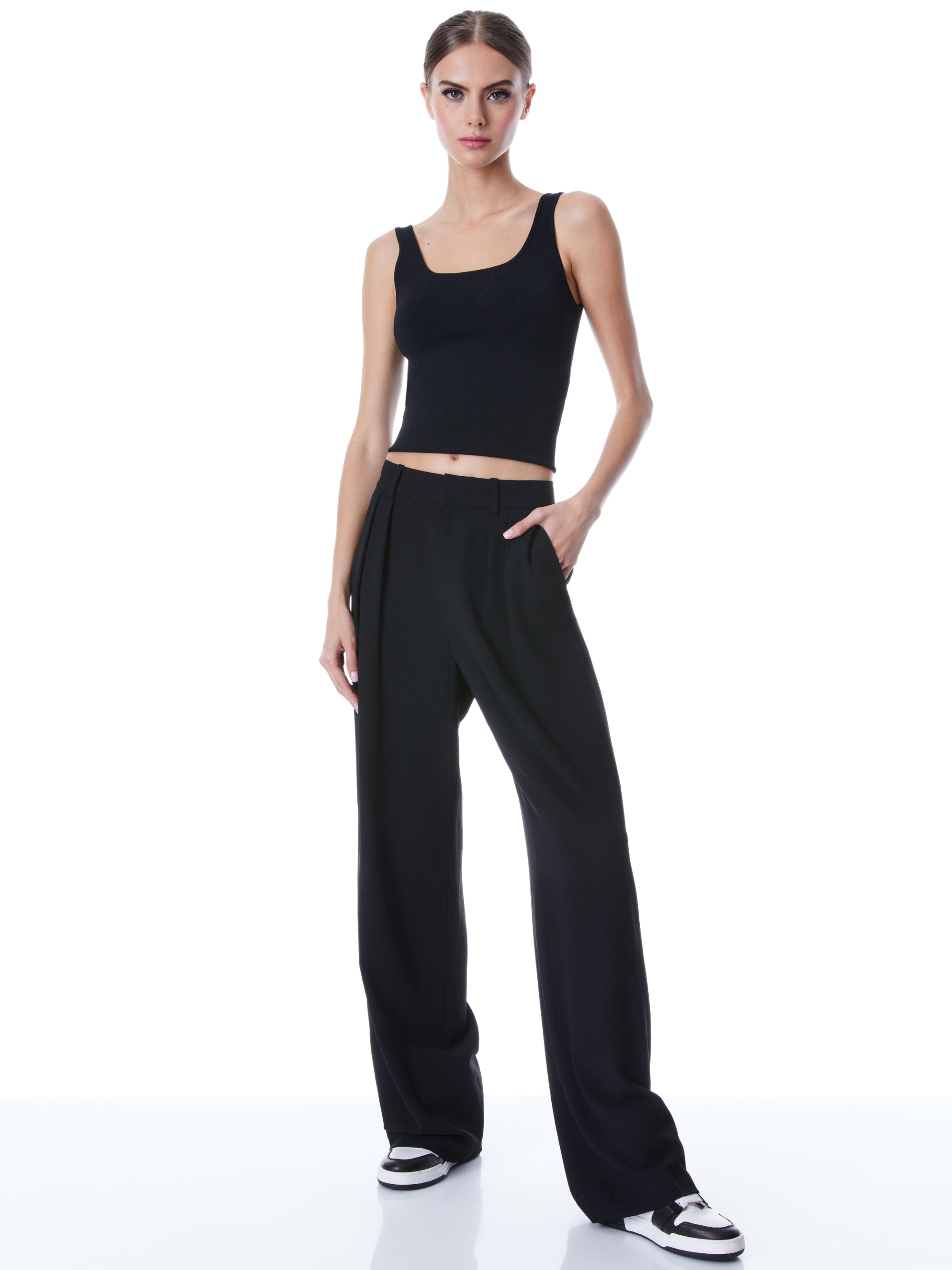 POMPEY HIGH WAISTED PLEATED PANTS - 3