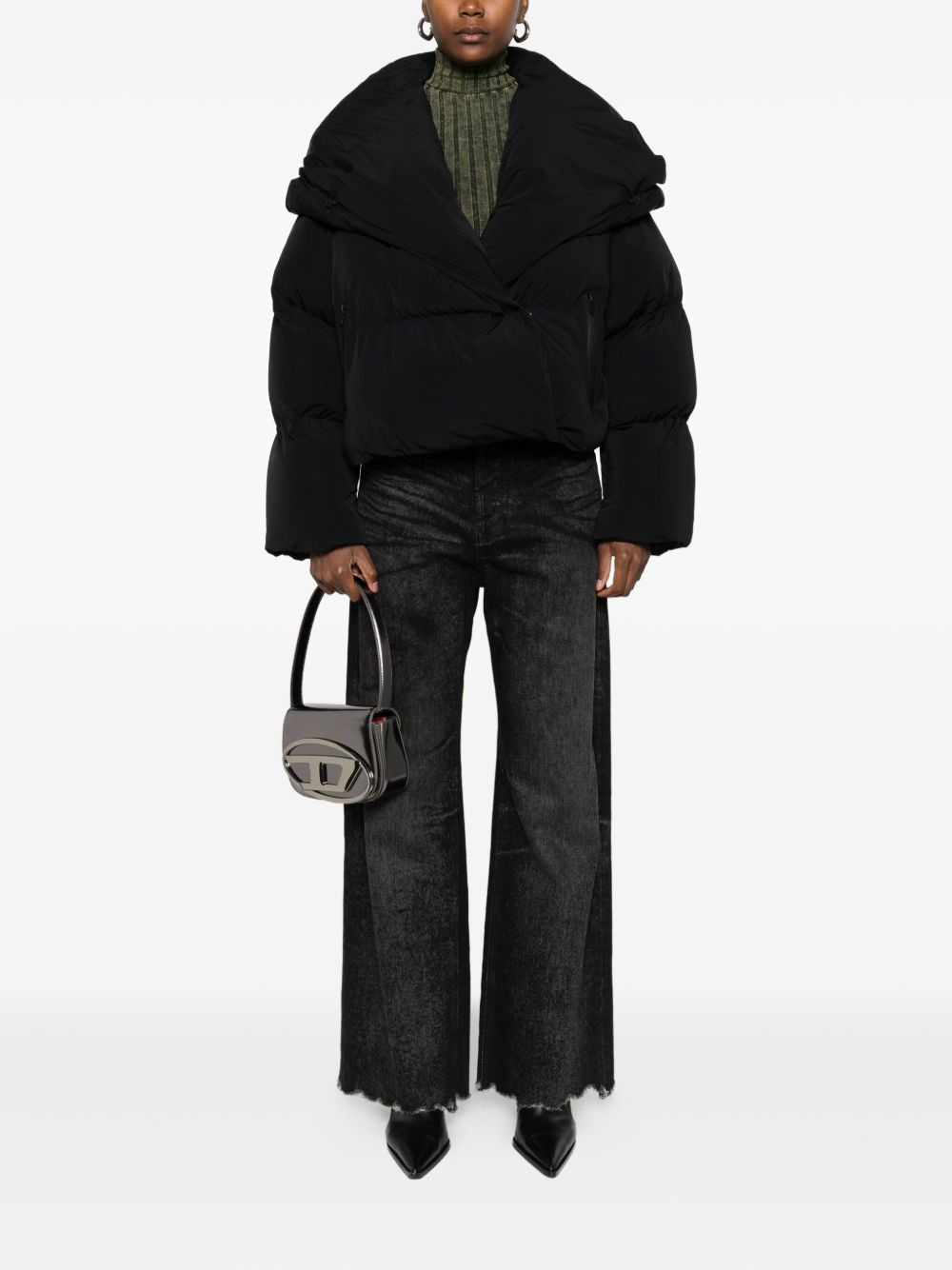 quilted high-neck jacket - 2