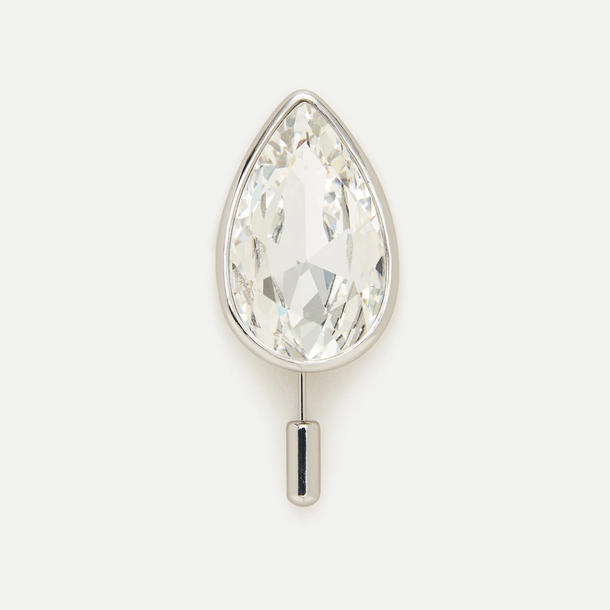 Teardrop crystal brooch - 1