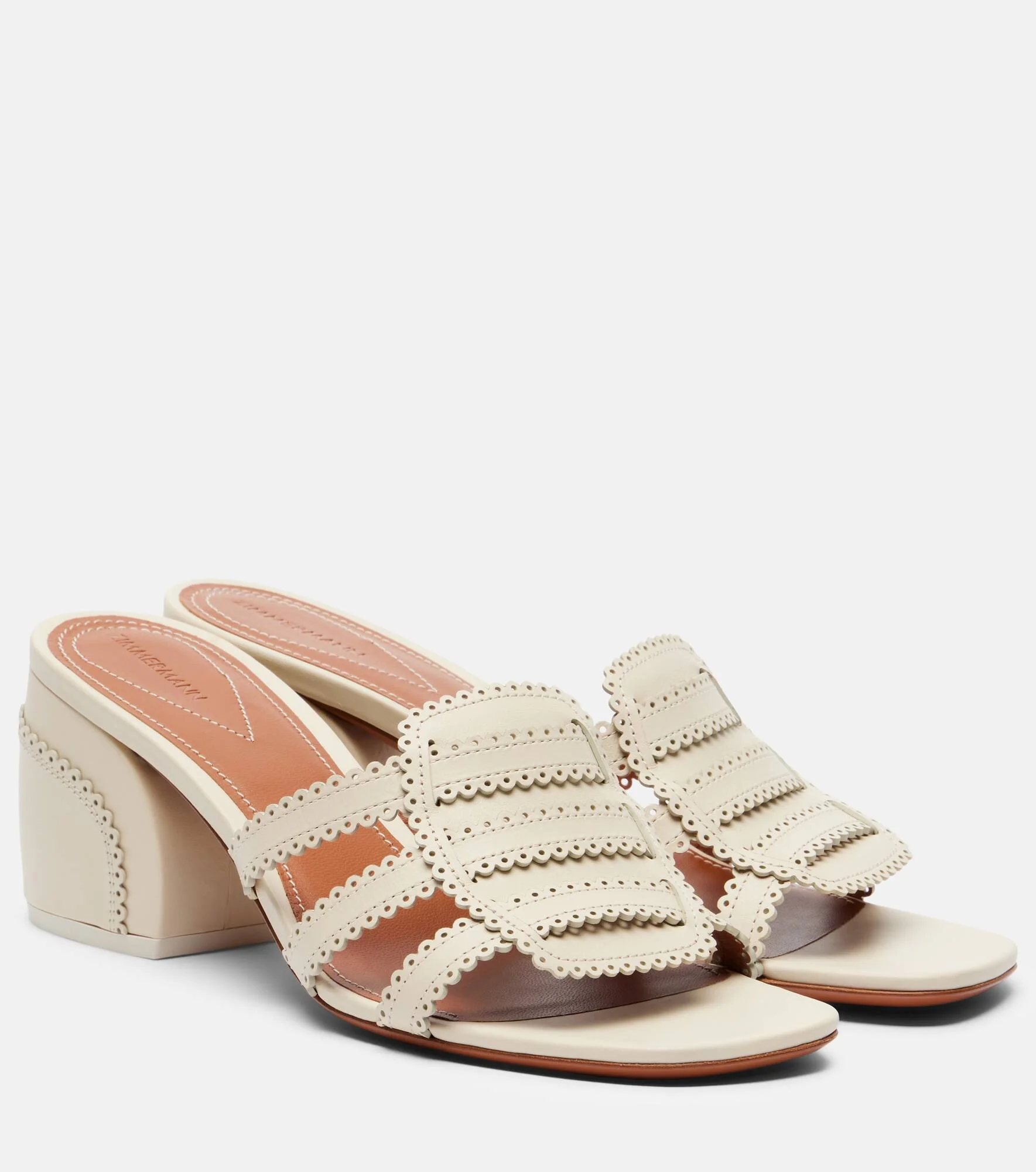Goldie 65 leather mules - 1