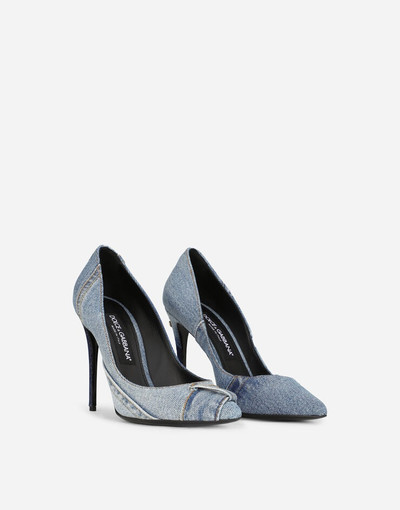 Dolce & Gabbana Patchwork denim pumps outlook