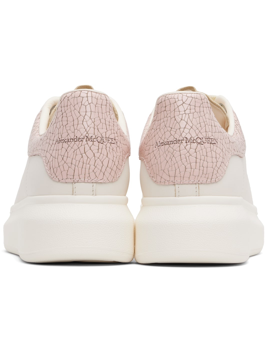 Off-White & Pink Oversized Sneakers - 2