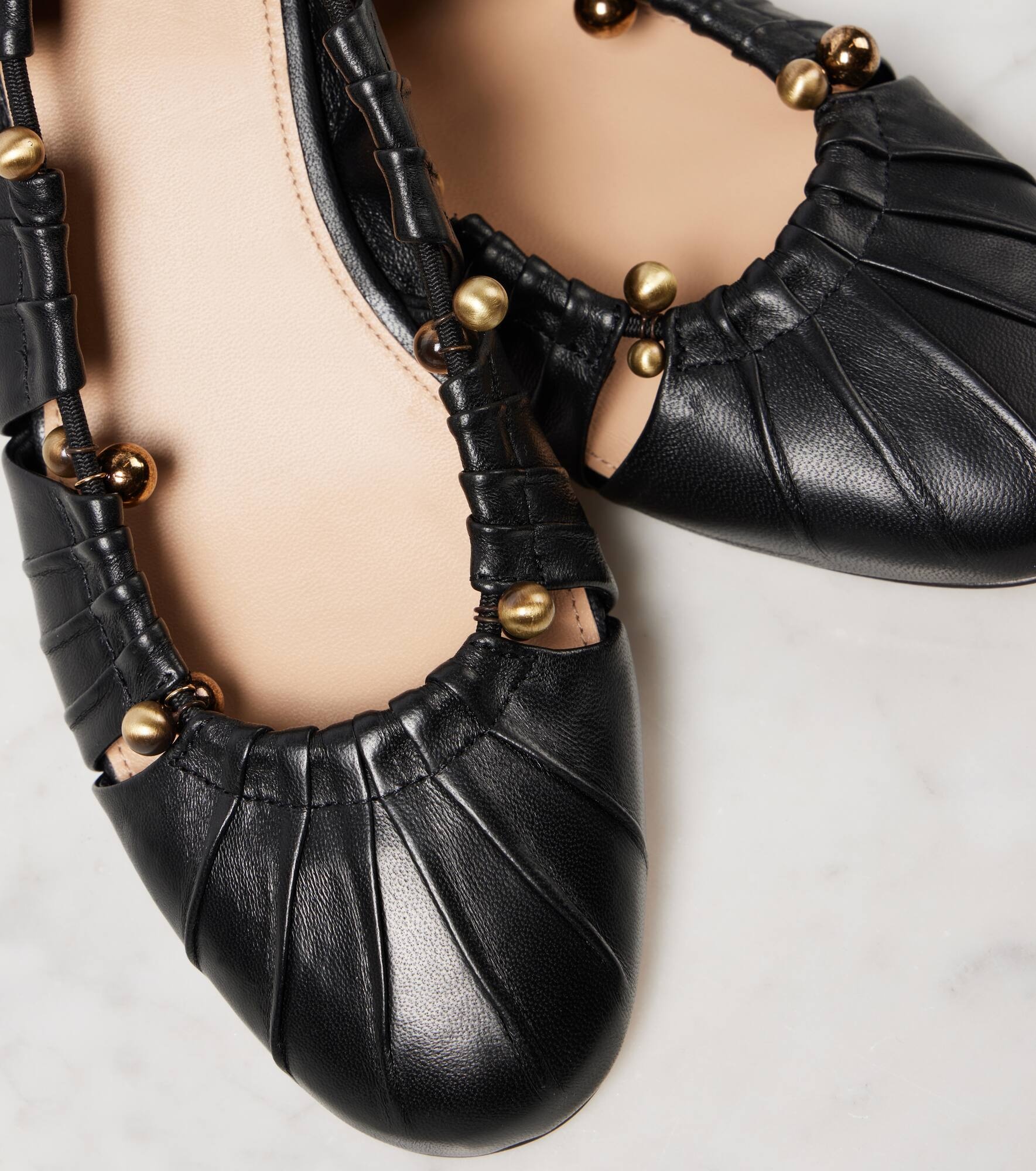 Luna embellished leather ballet flat - 5