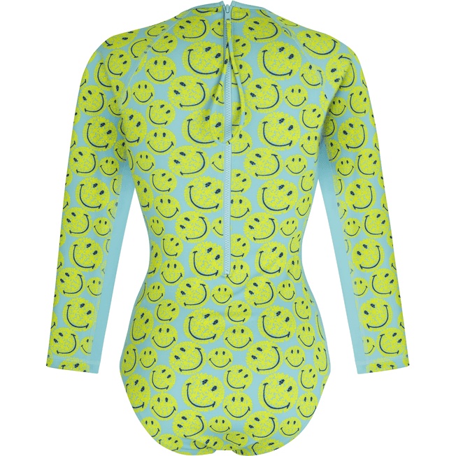 Women Rashguard Long-Sleeves One-Piece swimsuit Turtles Smiley - Vilebrequin x Smiley® - 2