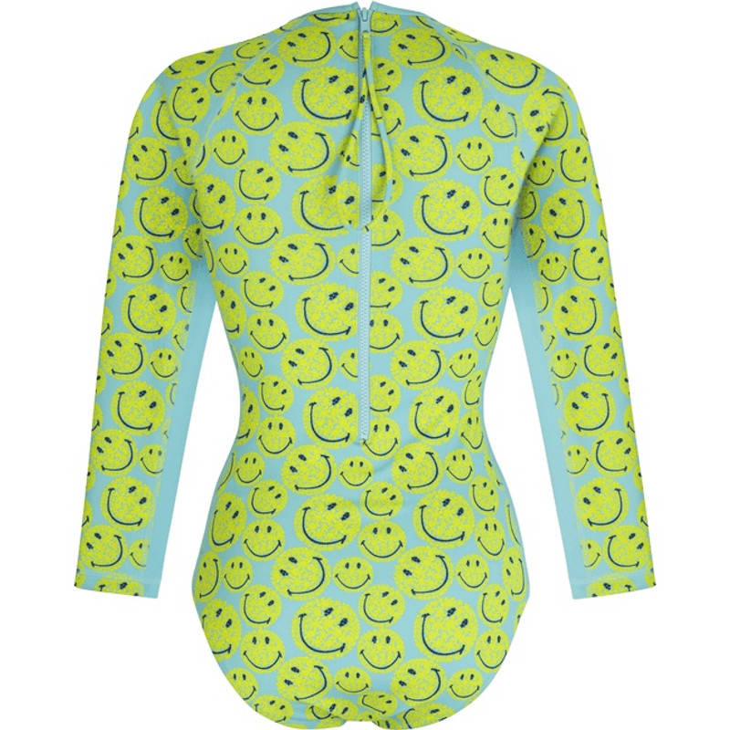 Vilebrequin Women Rashguard Long-Sleeves One-Piece swimsuit Turtles Smiley - Vilebrequin x Smiley® outlook