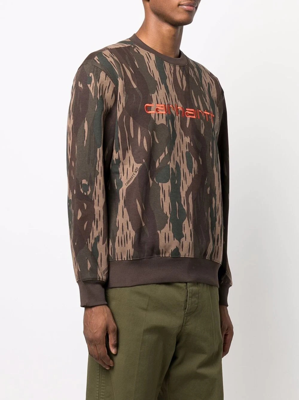 embroidered logo camouflage-print sweatshirt - 3