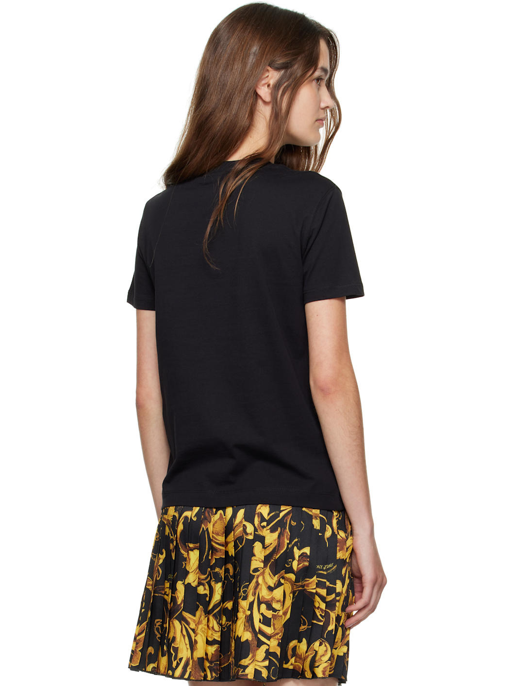 Black Screen-Printed Cotton Jersey T-shirt - 3