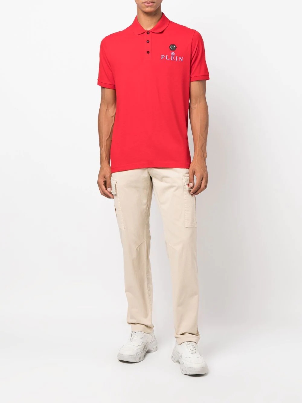 logo-plaque polo shirt - 2