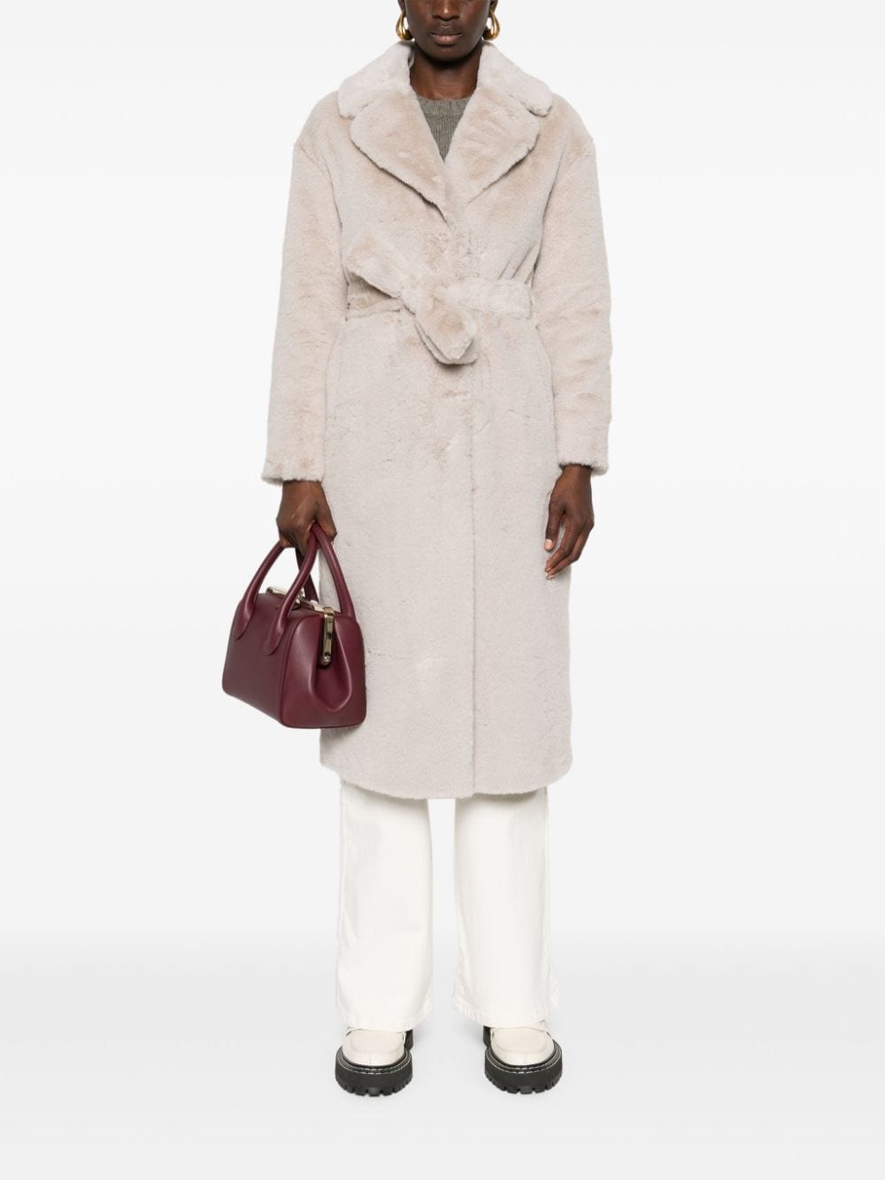 faux-fur coat - 3