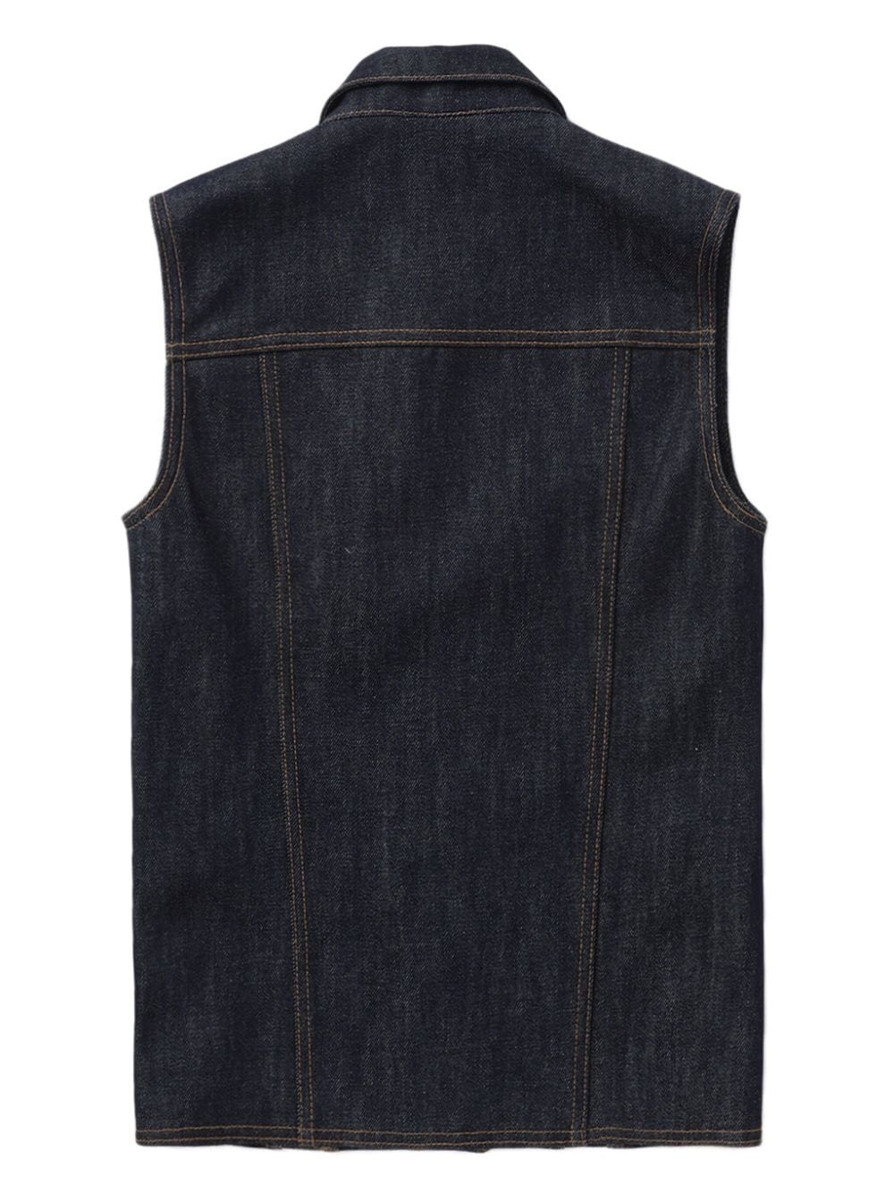 sleeveless denim vest - 6