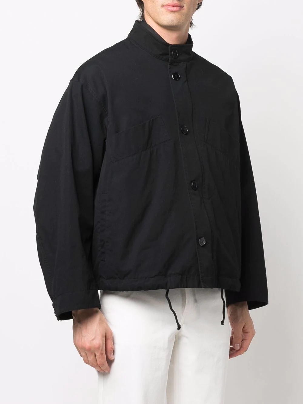 long-sleeve button-fastening jacket - 3