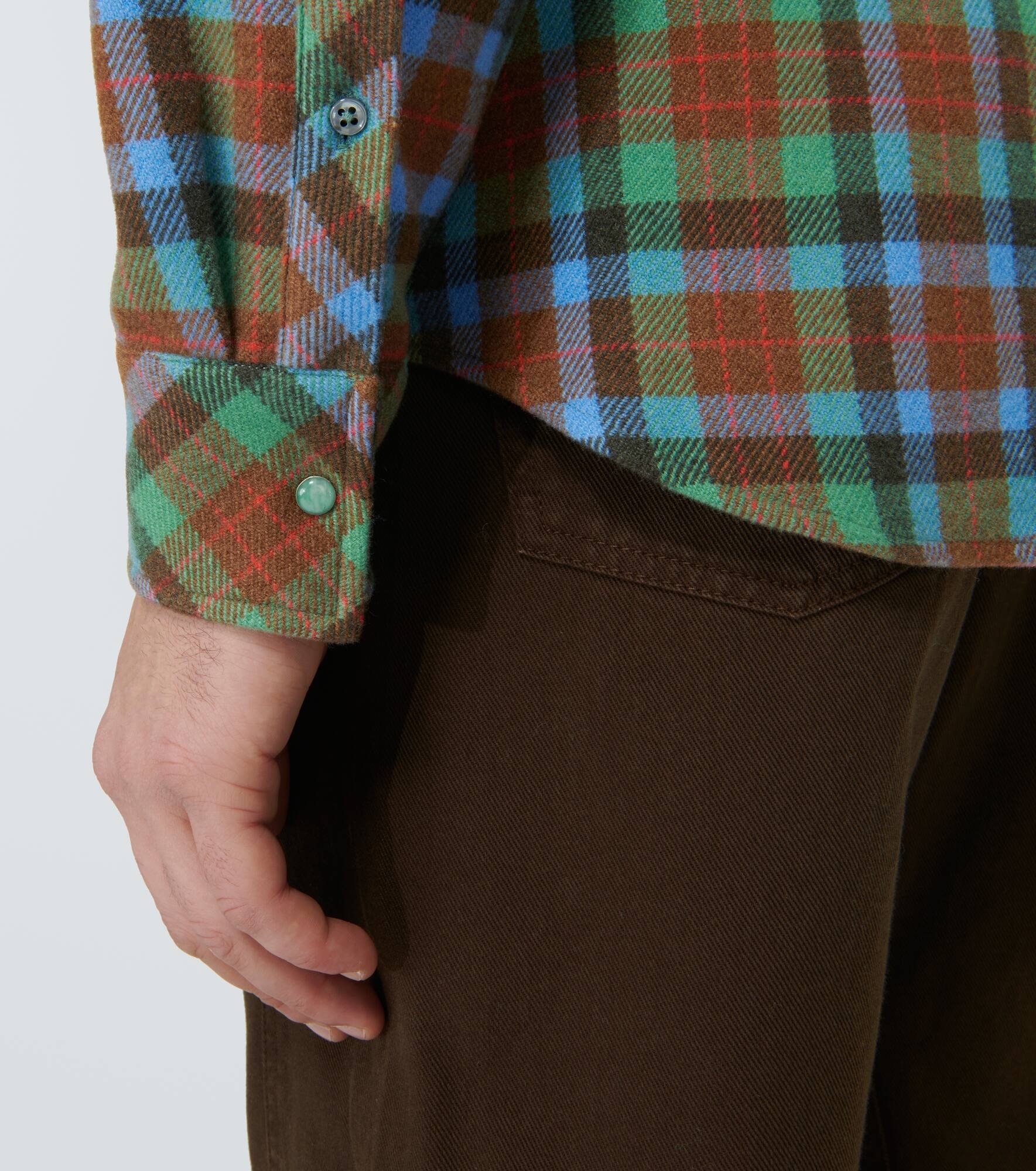 Tartan cashmere shirt - 6