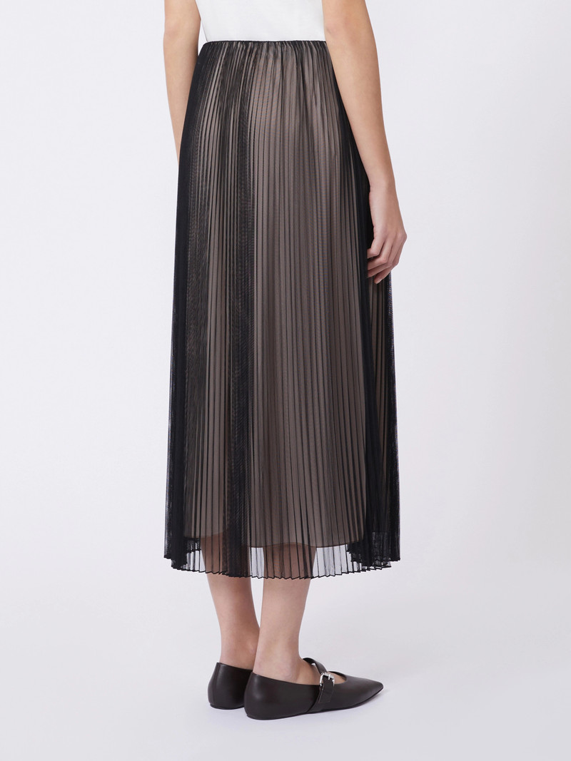 BABY Plissé-pleated tulle skirt - BLACK 4