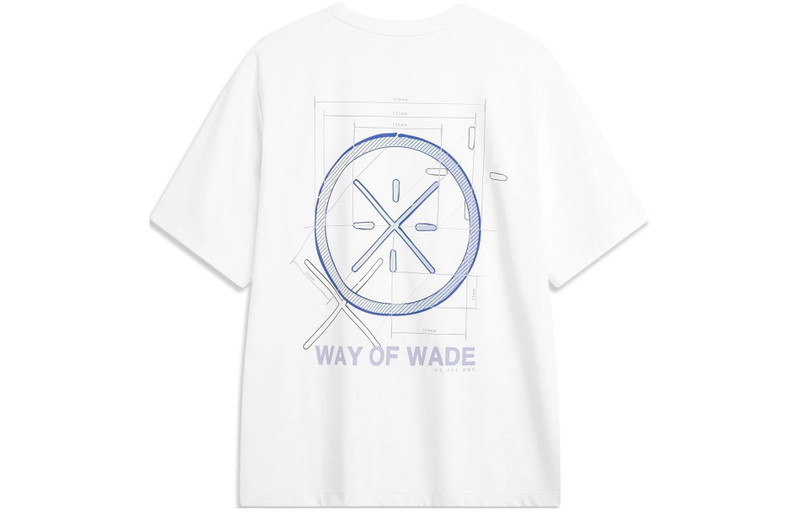 Li-Ning Li-Ning Way Of Wade Graphic T-shirt 'White Blue' AHSU363-4 outlook