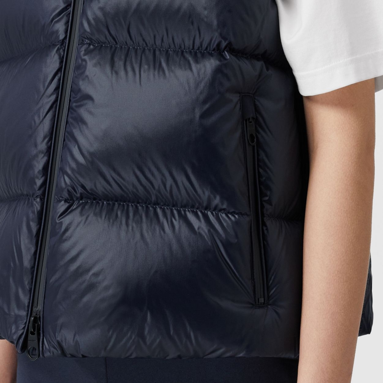 Detachable Hood Nylon Puffer Gilet - 5