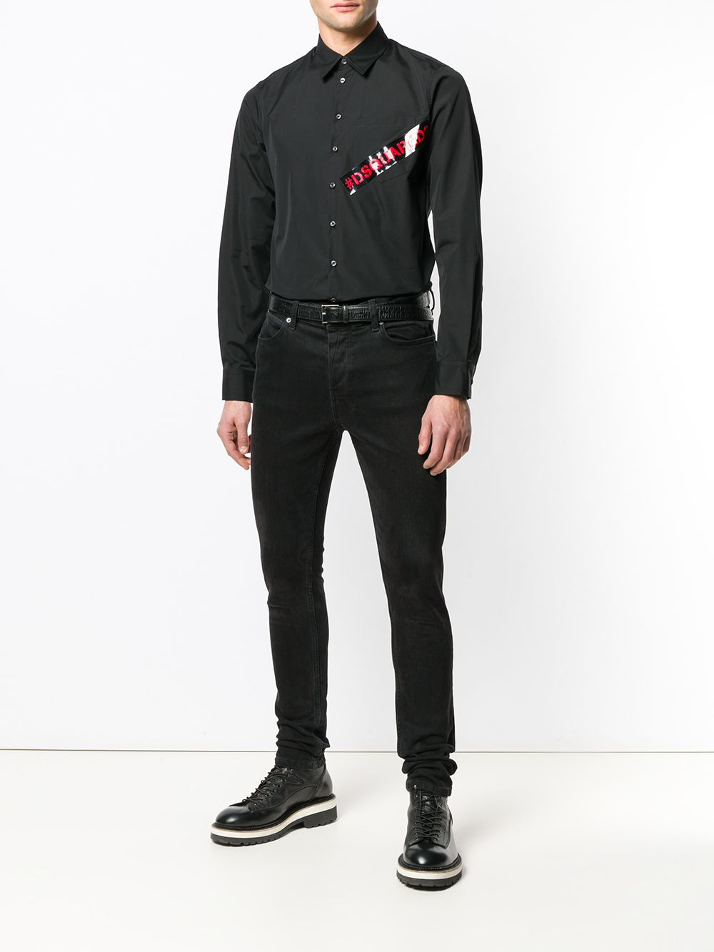 logo print shirt - 2