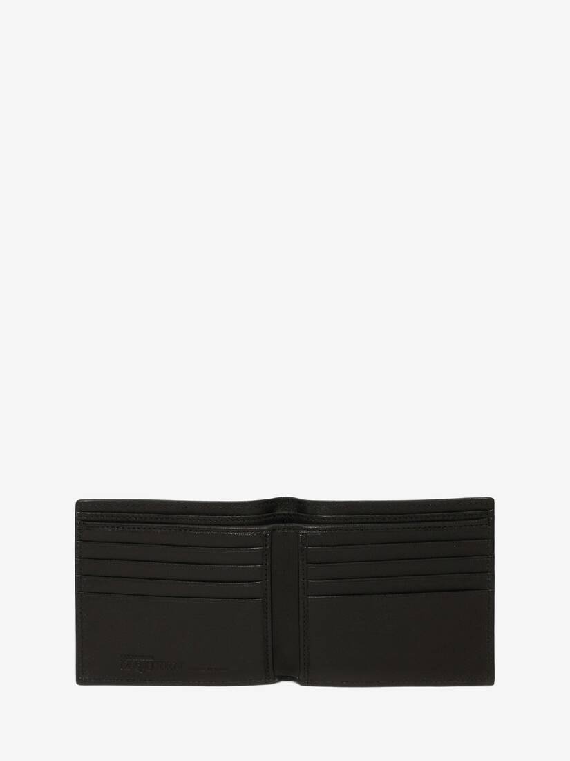 Men's Leather Billfold Wallet in Black - 4