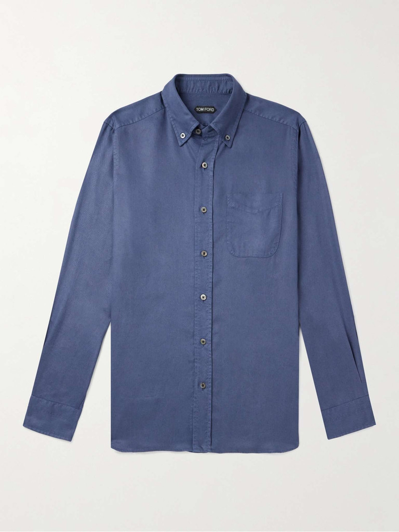 Button-Down Collar Lyocell-Poplin Shirt 1
