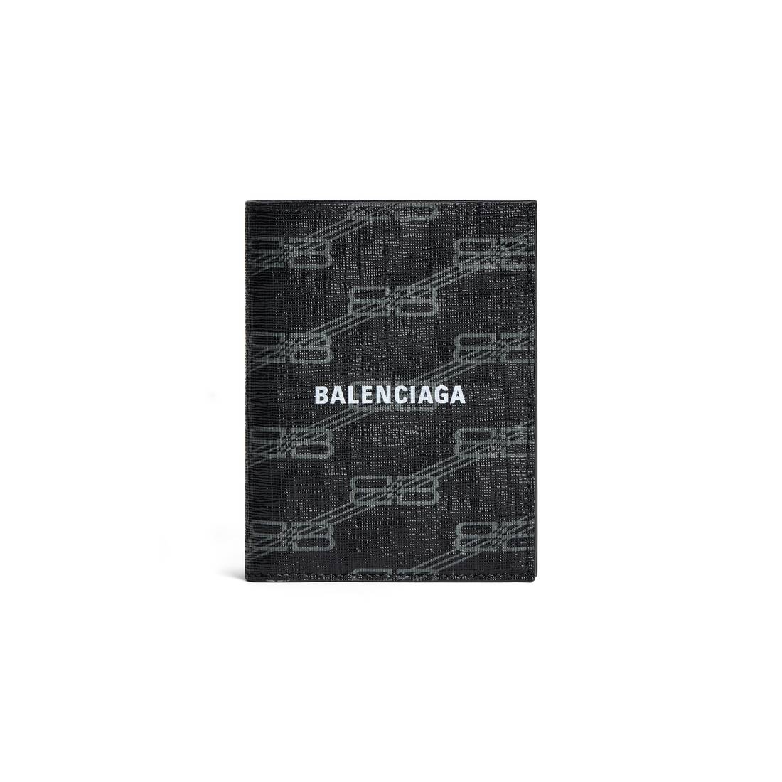Men's Signature Vertical Bifold Wallet Bb Monogram Coated Canvas  in Black/grey - 1