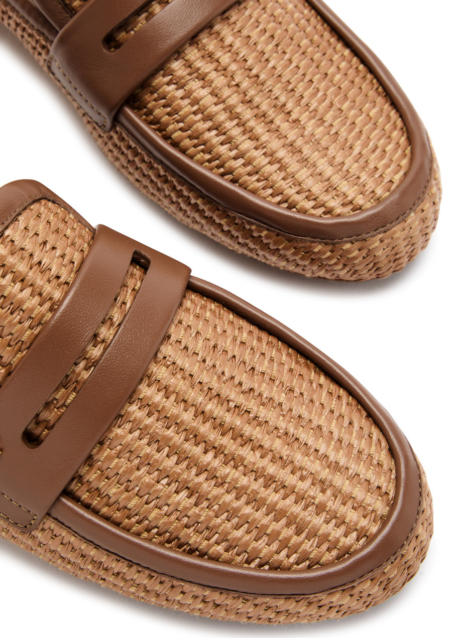 Gianvito Rossi Giorgia Marbella Raffia Loafers - 3