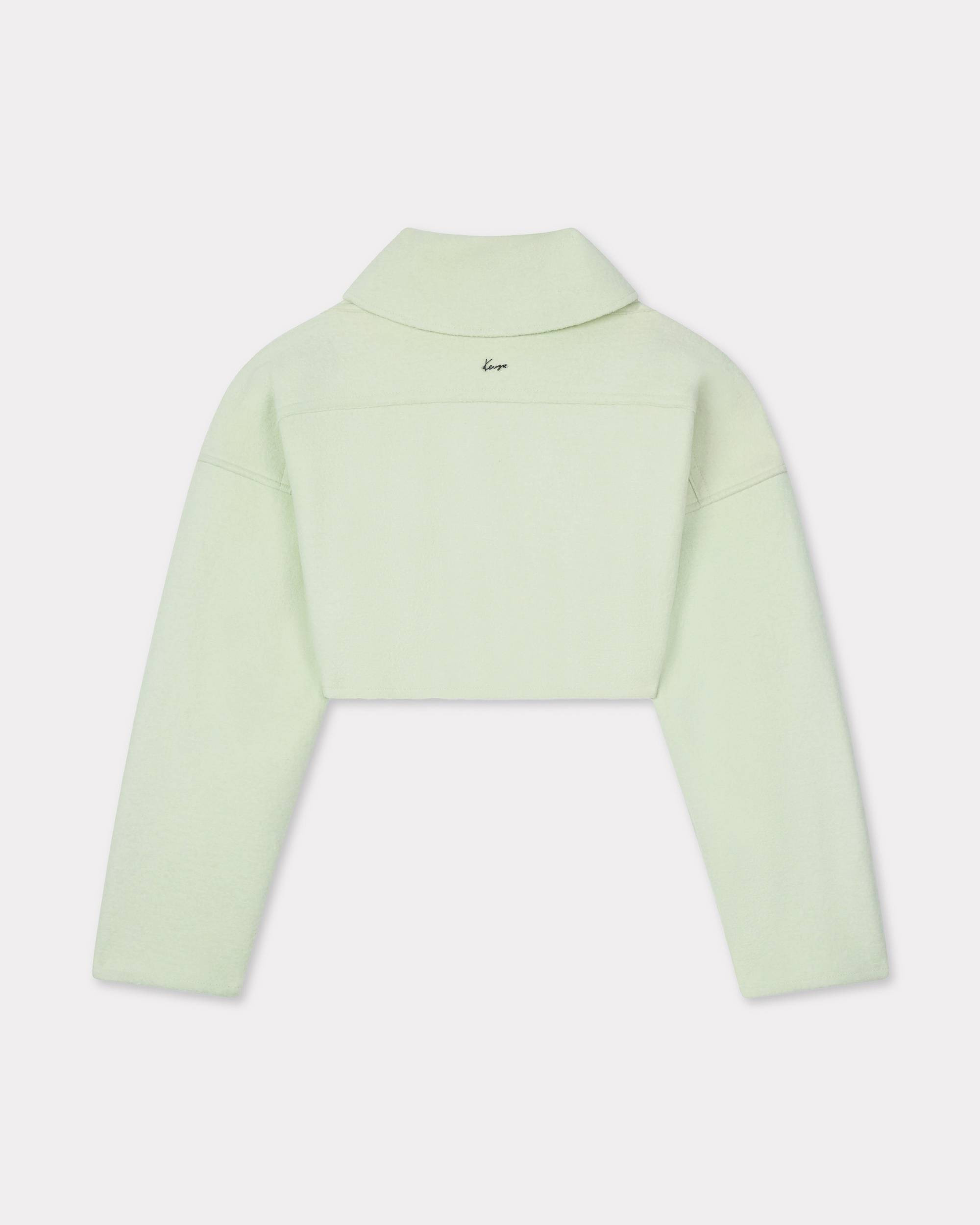 Boxy cropped vareuse in virgin wool - 2