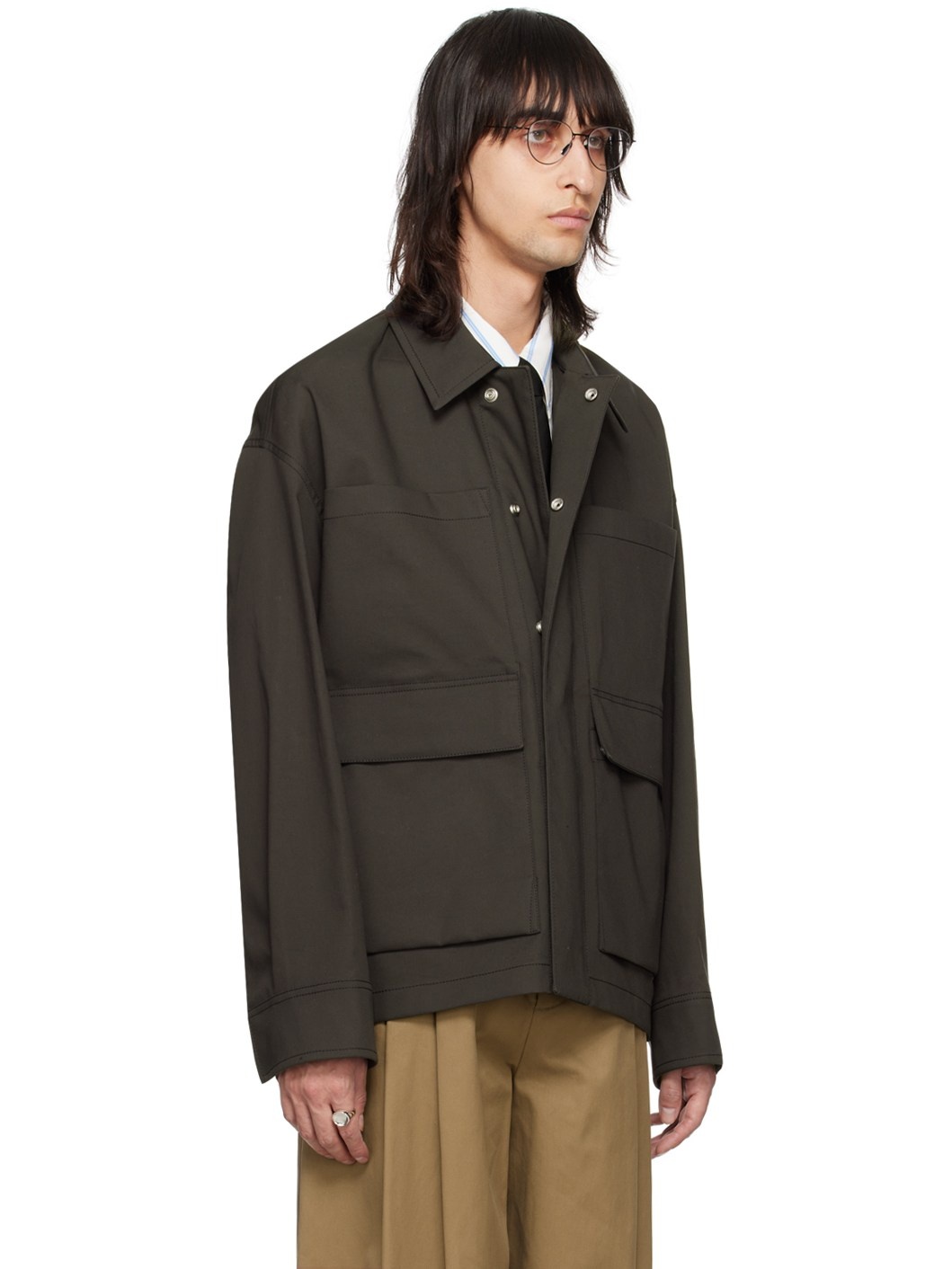 Brown Bicolor Jacket - 2