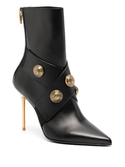 Balmain pointed-toe leather boots outlook