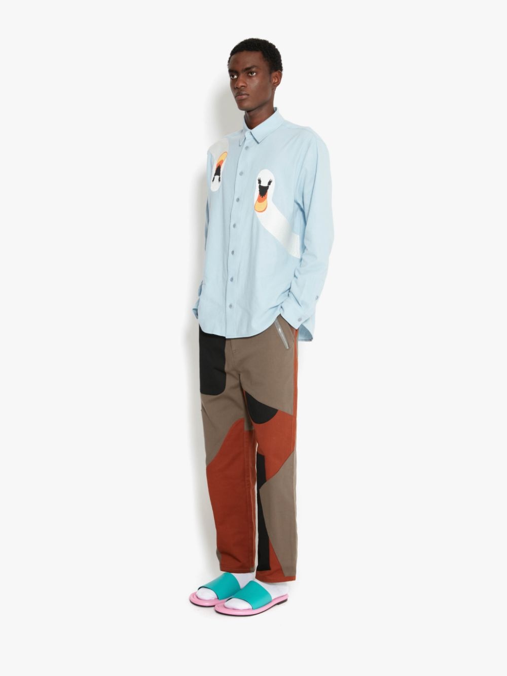 SWAN EMBROIDERED CLASSIC FIT SHIRT - 3