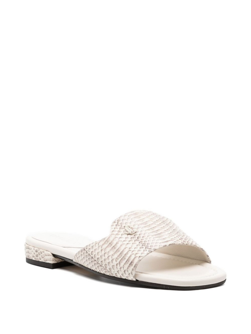 JIMMY CHOO Dina snakeskin-print sandals outlook
