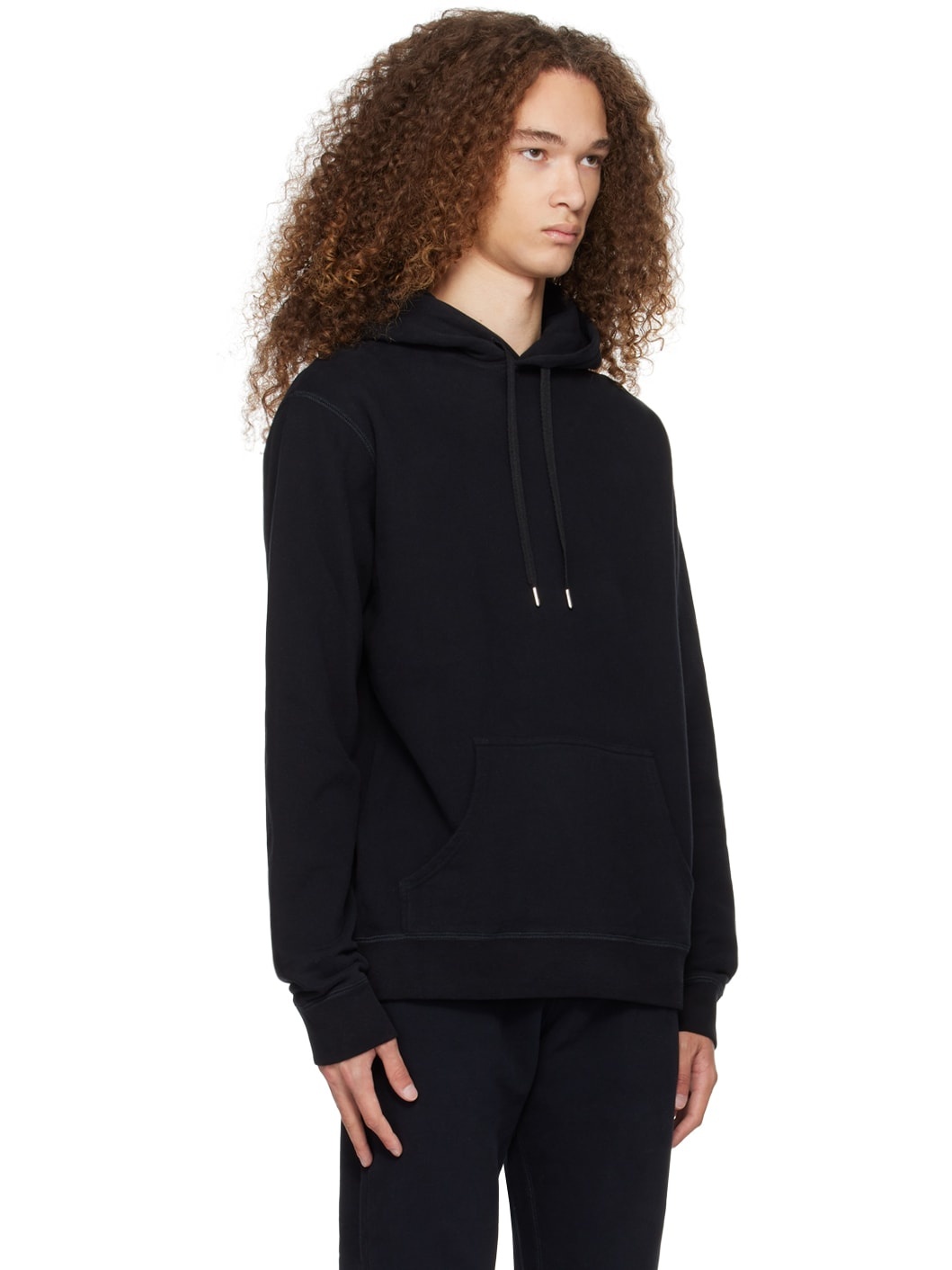 Black Drawstring Hoodie - 2
