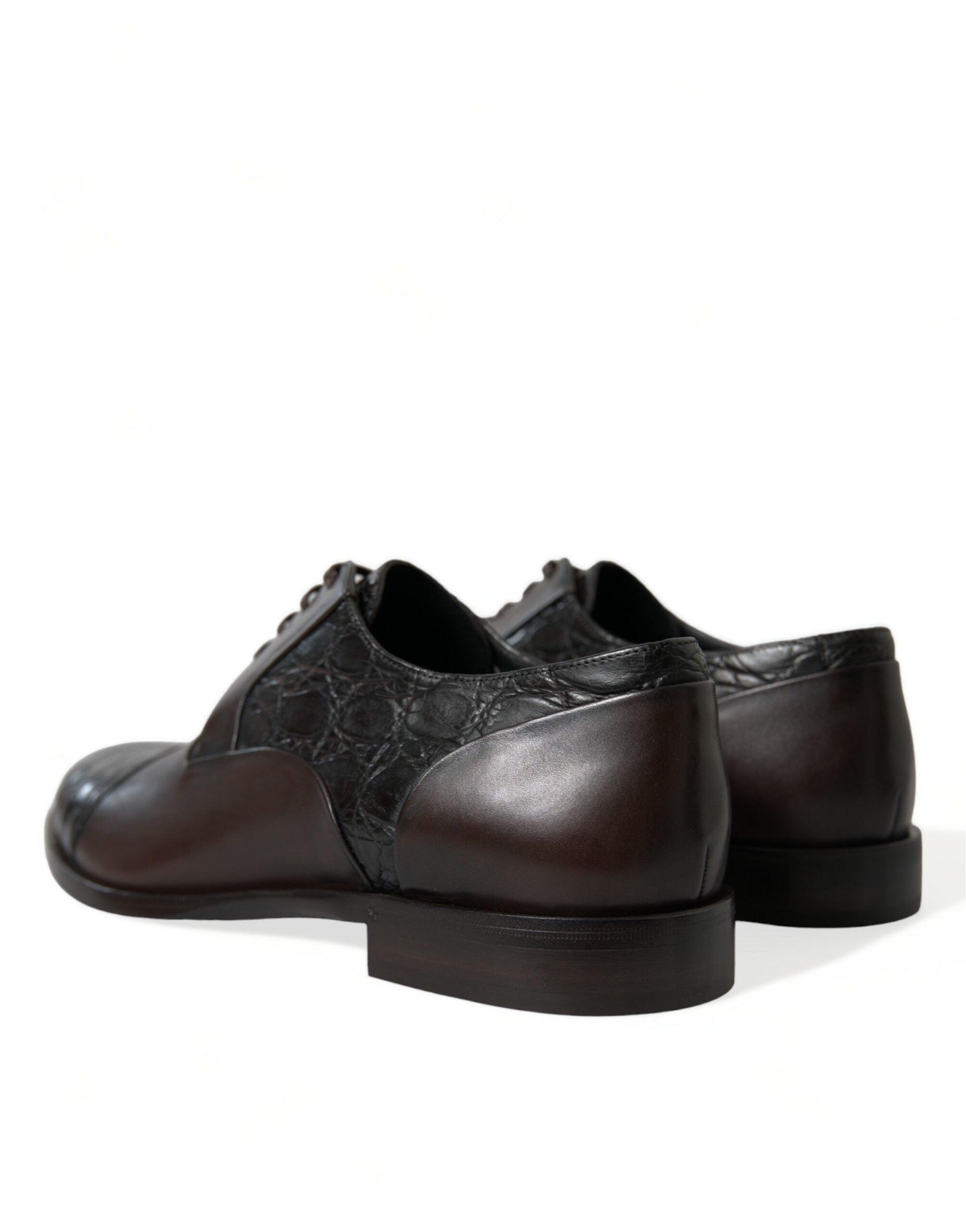 Dolce & Gabbana Brown Exotic Leather Formal Men Dress Shoes - 4