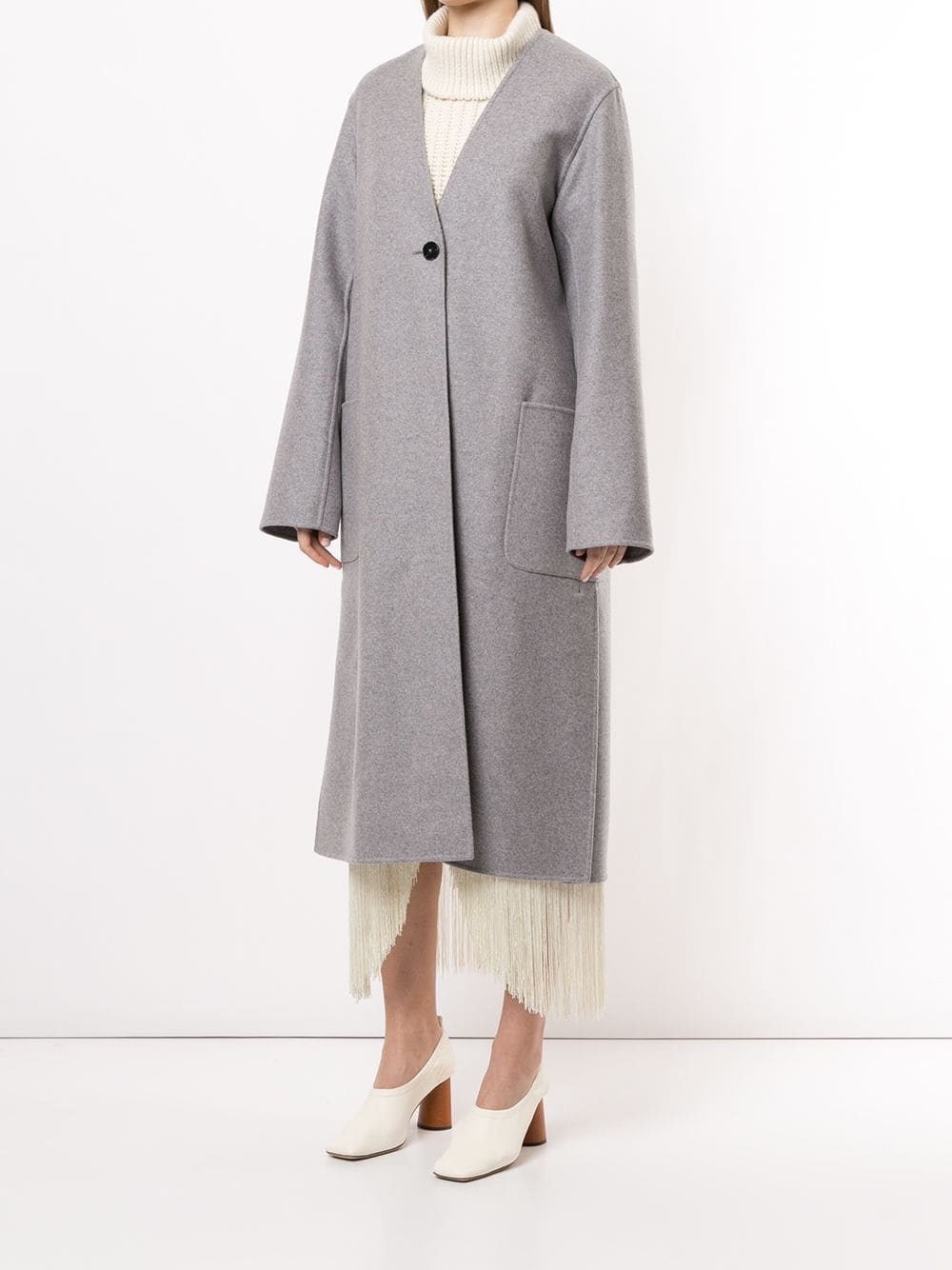 cashmere oversized cardigan coat - 3