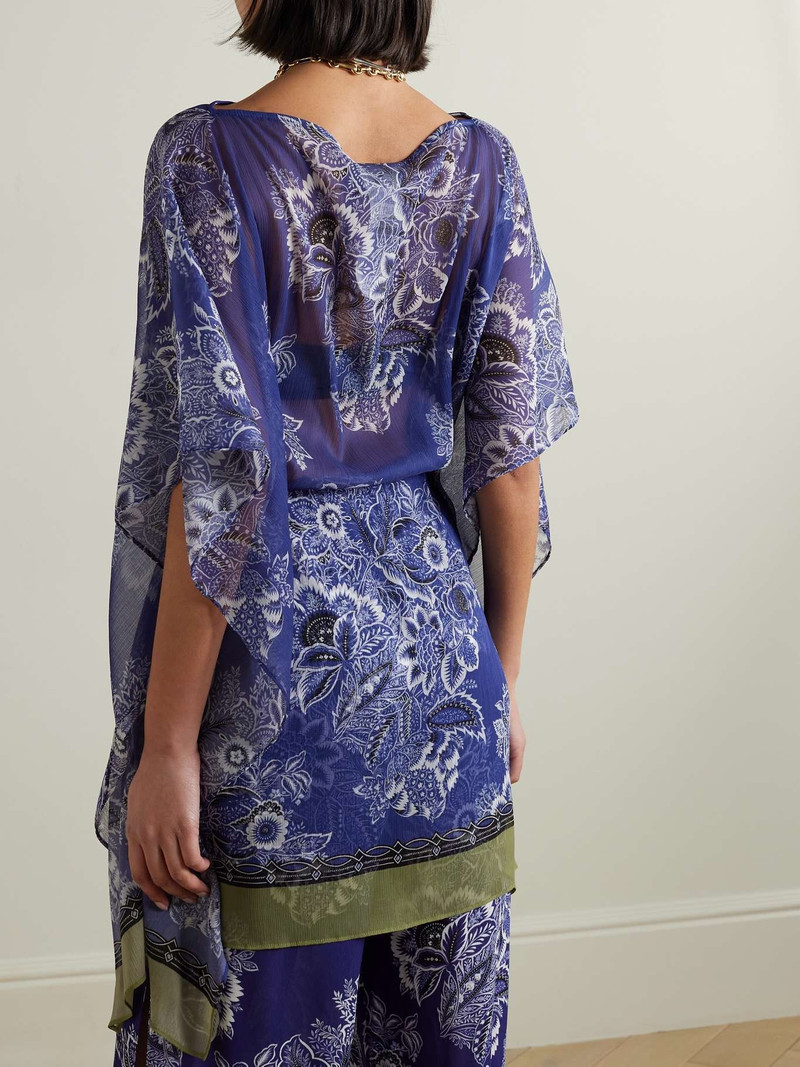 Floral-print crepon kaftan 3