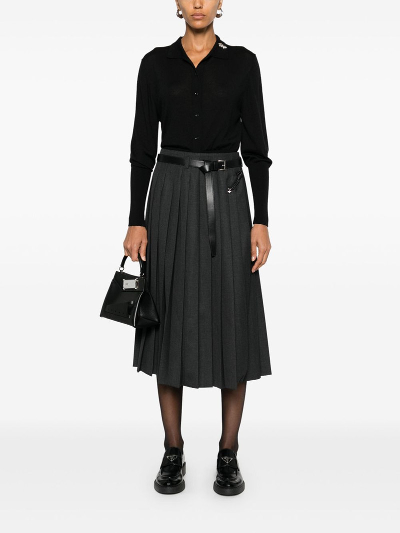 Prada pleated midi skirt outlook