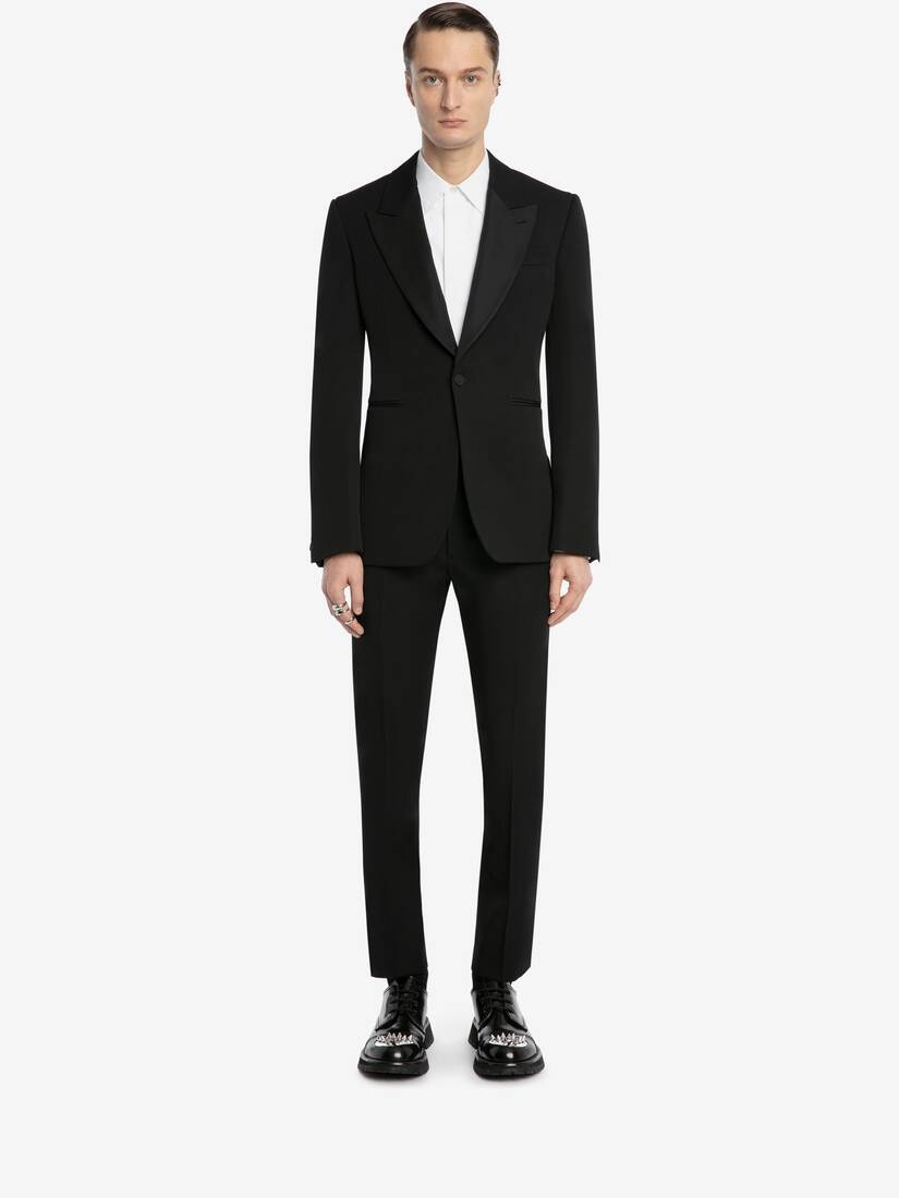 Men's Large Lapels Tailored Jacket in Black - 3