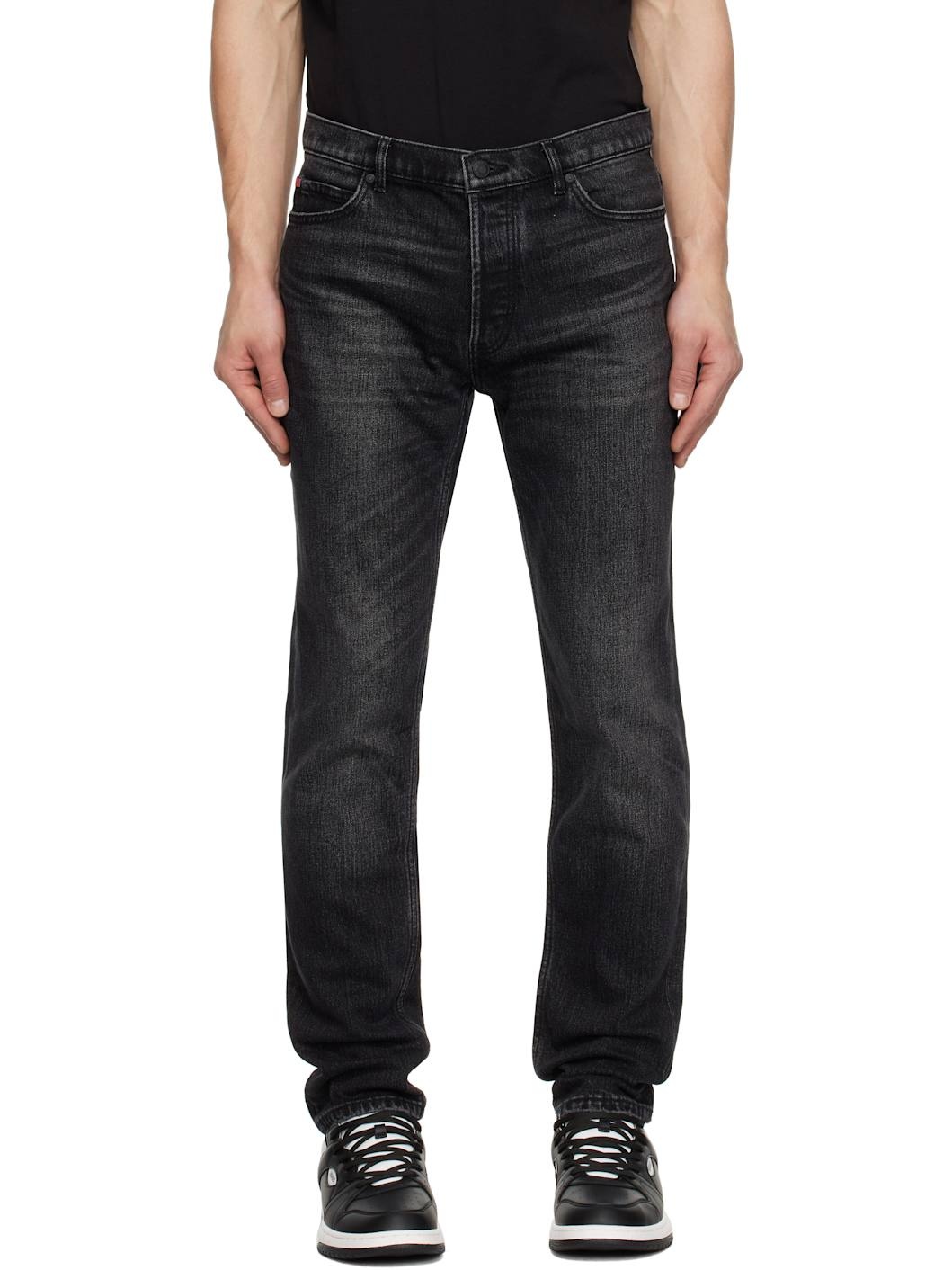Black Tapered Jeans - 1