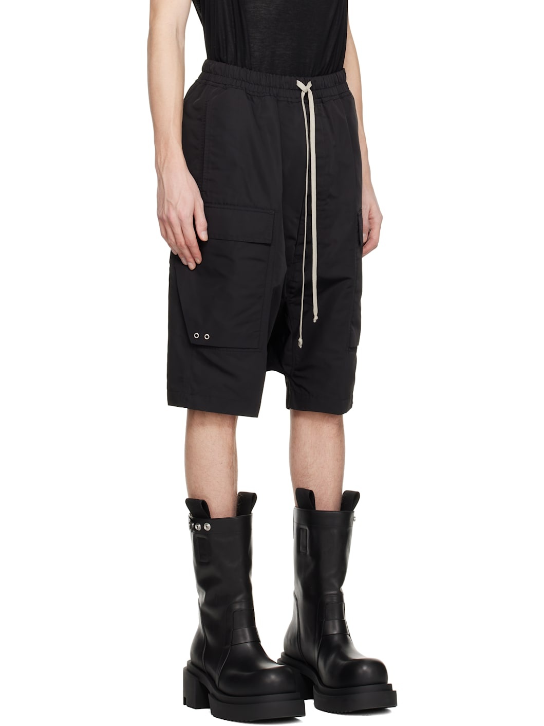 Black Hollywood Cargo Pods Shorts - 2