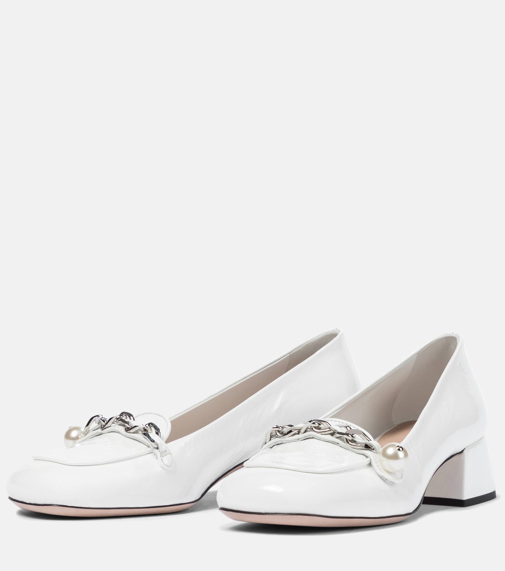Embellished patent leather pumps - 5