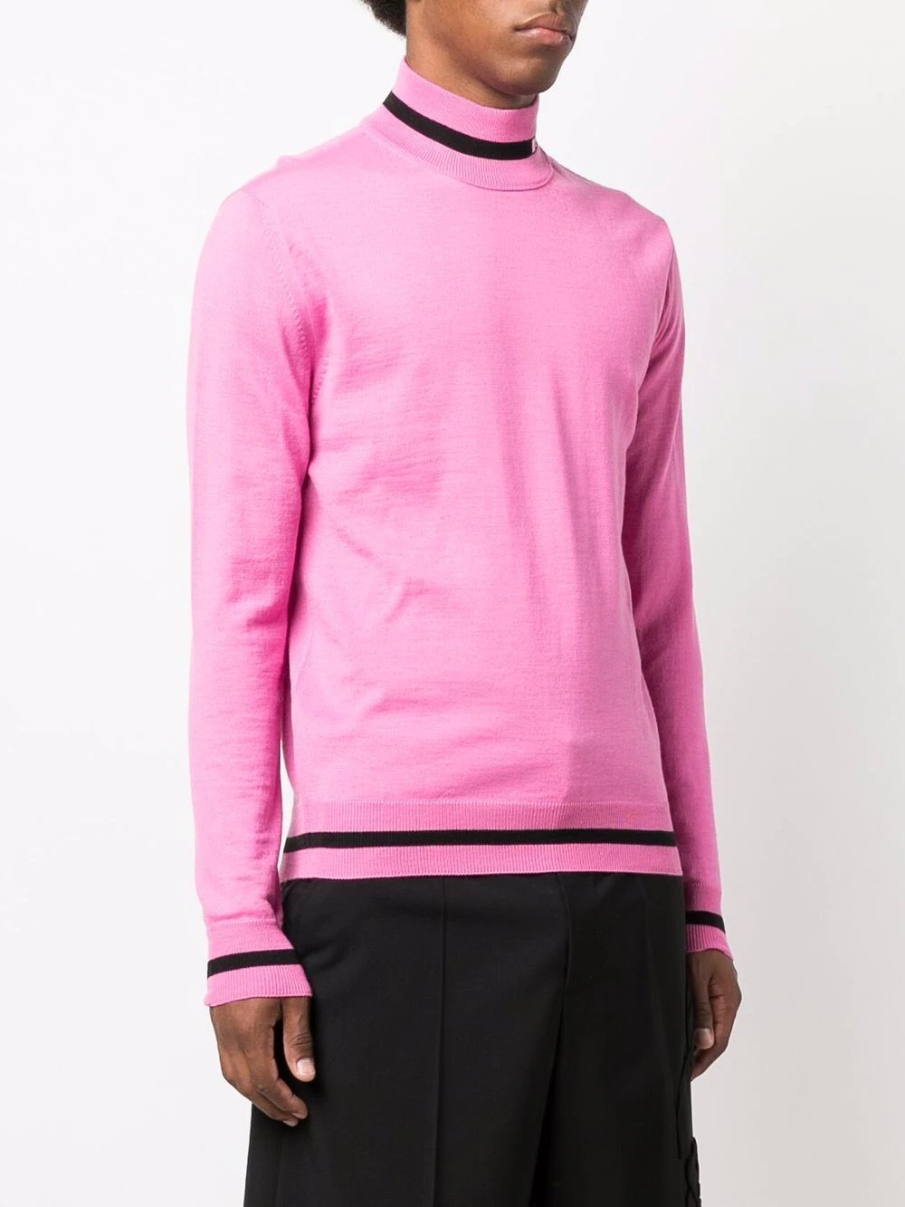 logo-trim high-neck jumper - 3