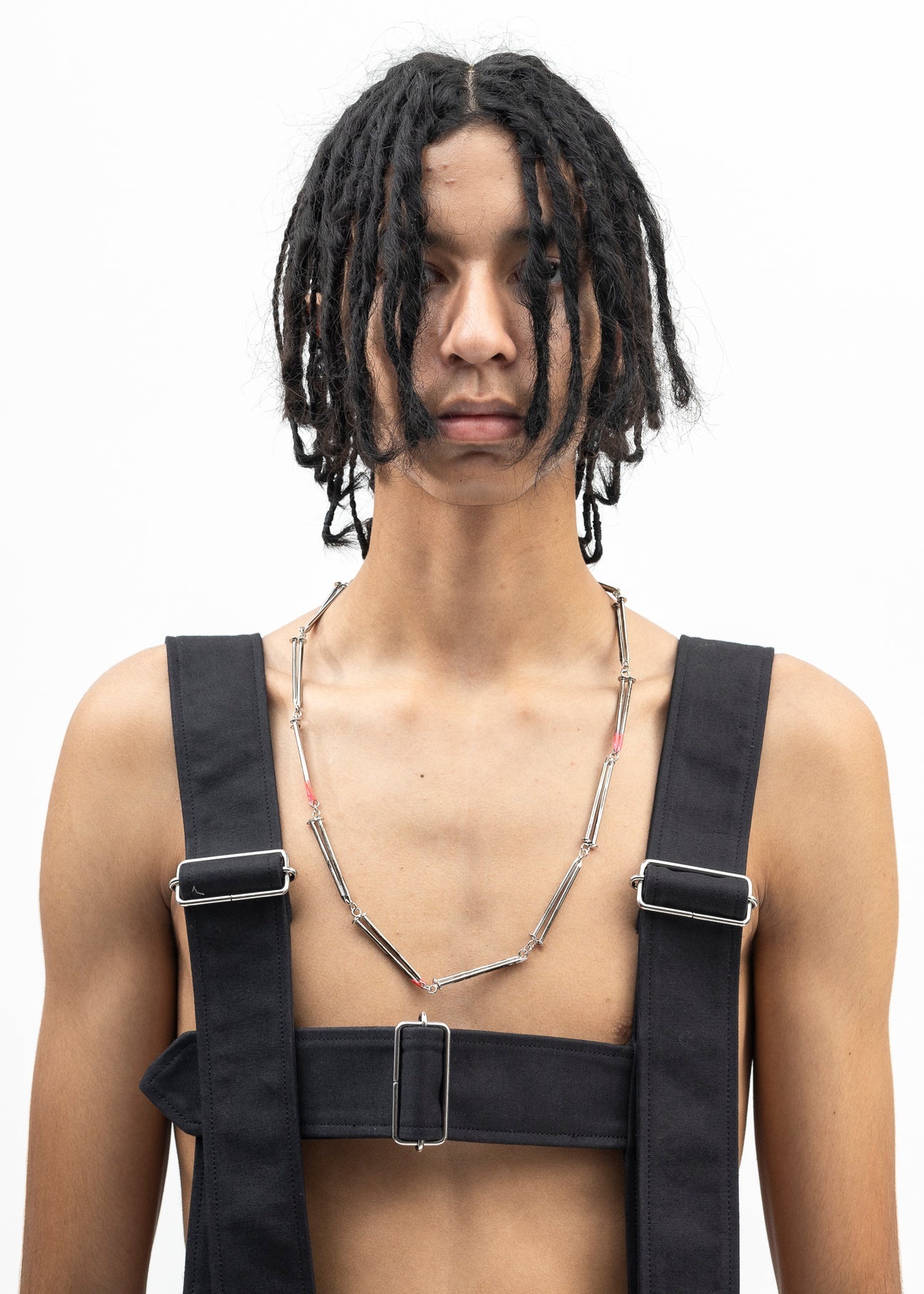 SILVER NAIL CHAIN NECKLACE COLLABORATION WITH MALCOLM GUERRE - 2