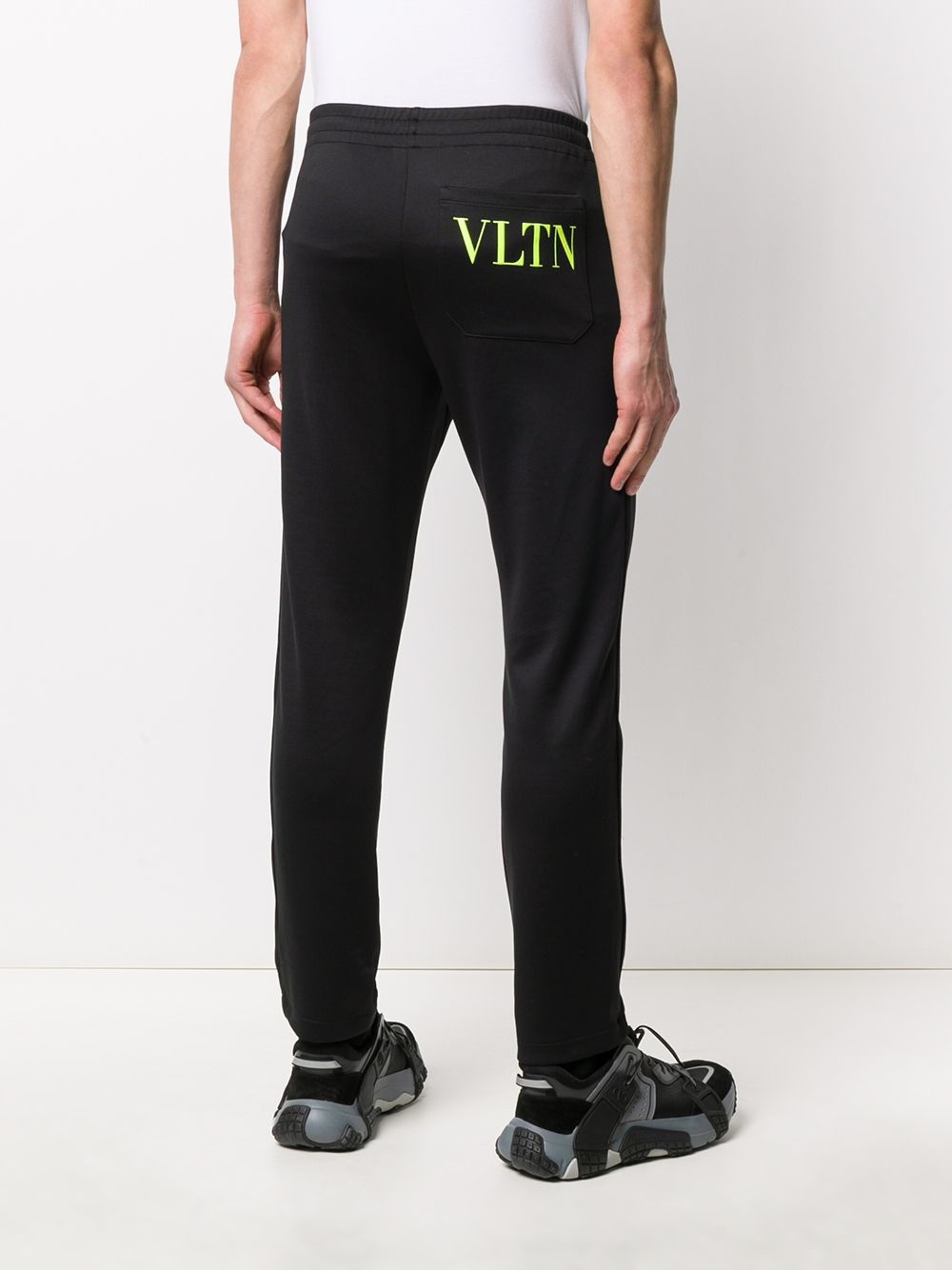 logo-print slim track pants - 4