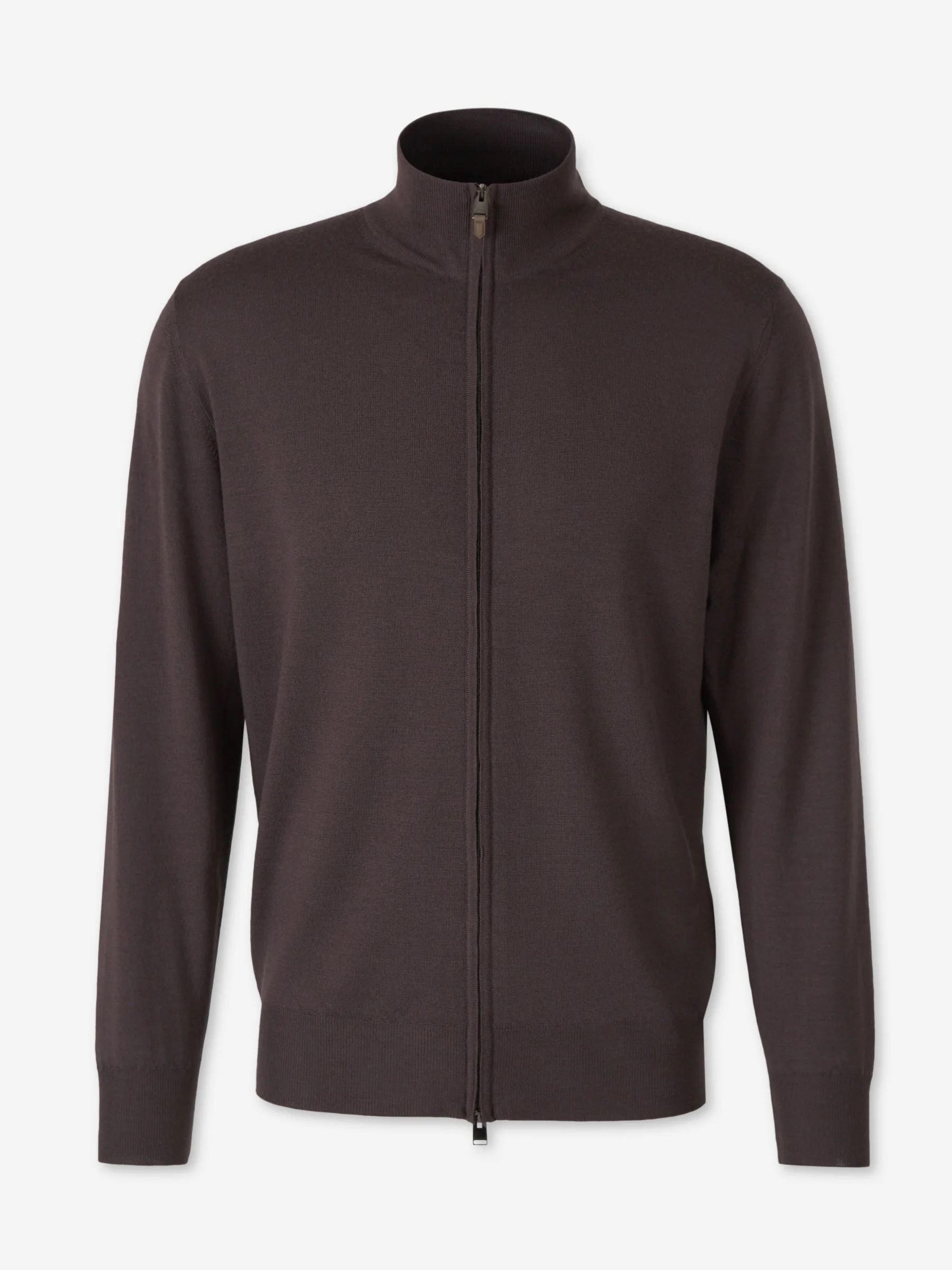 WOOL ZIP CARDIGAN - 1