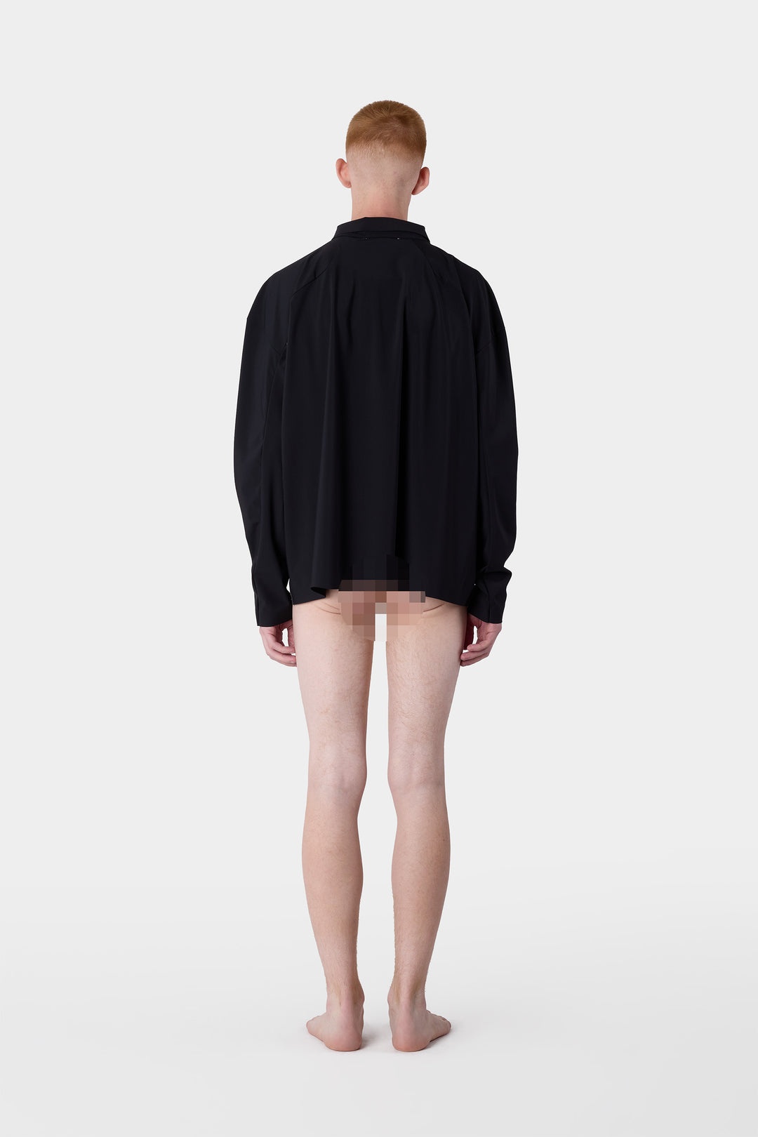 ZIPPED LONGSLEEVE POLO / black - 6