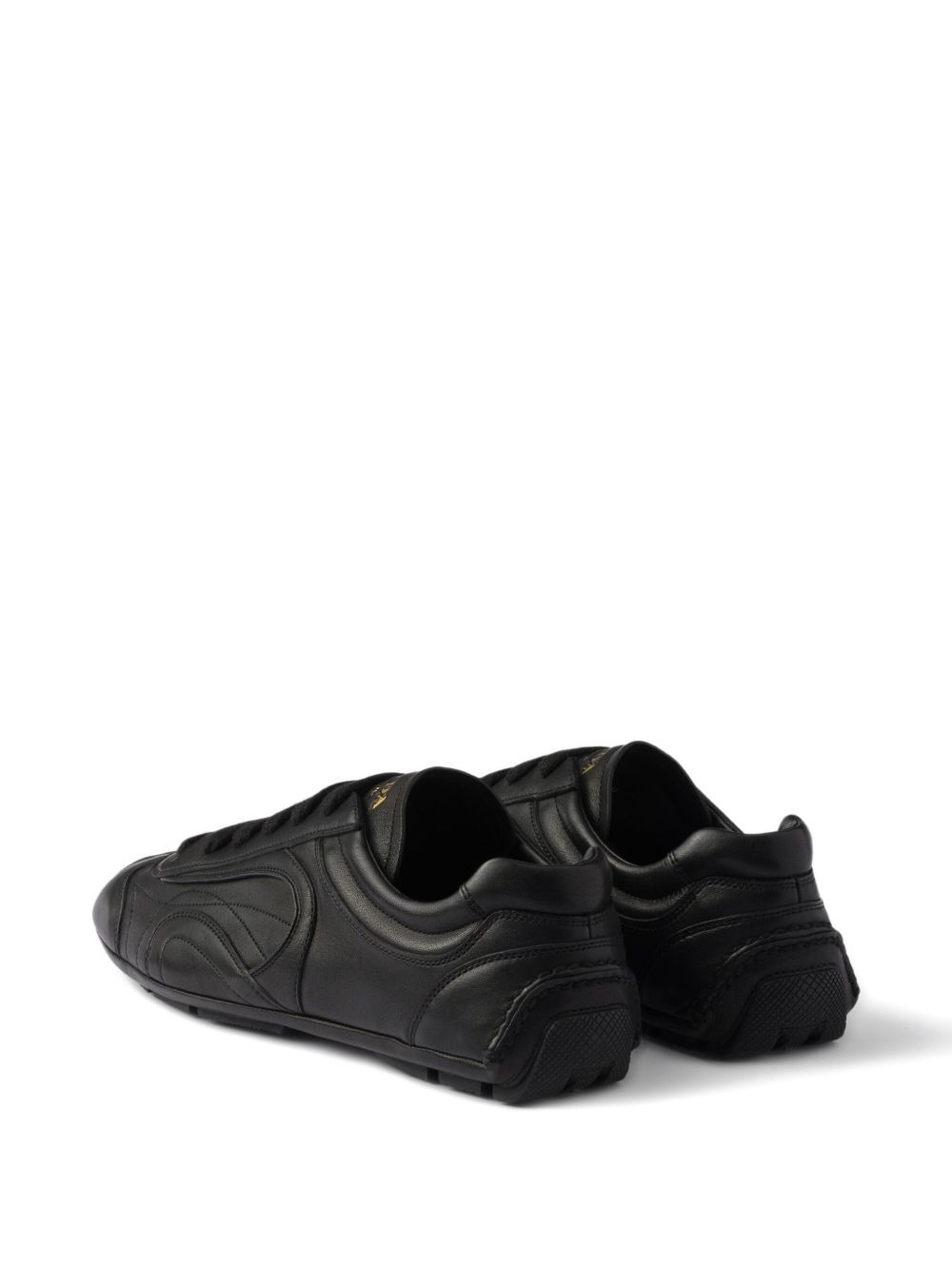 Antiqued nappa leather sneakers - 3