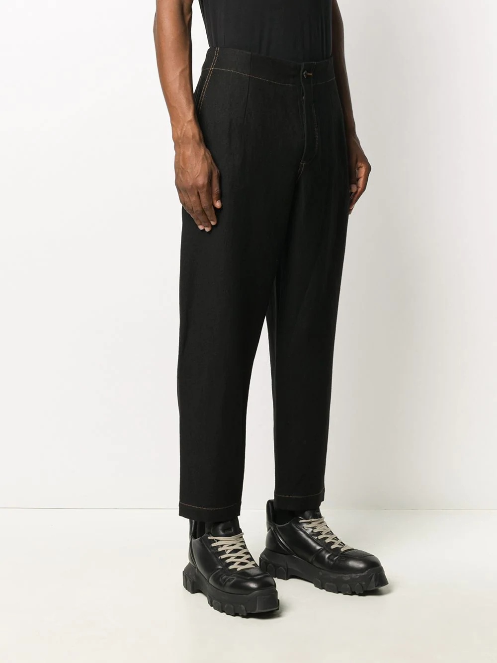 tapered cropped trousers - 3