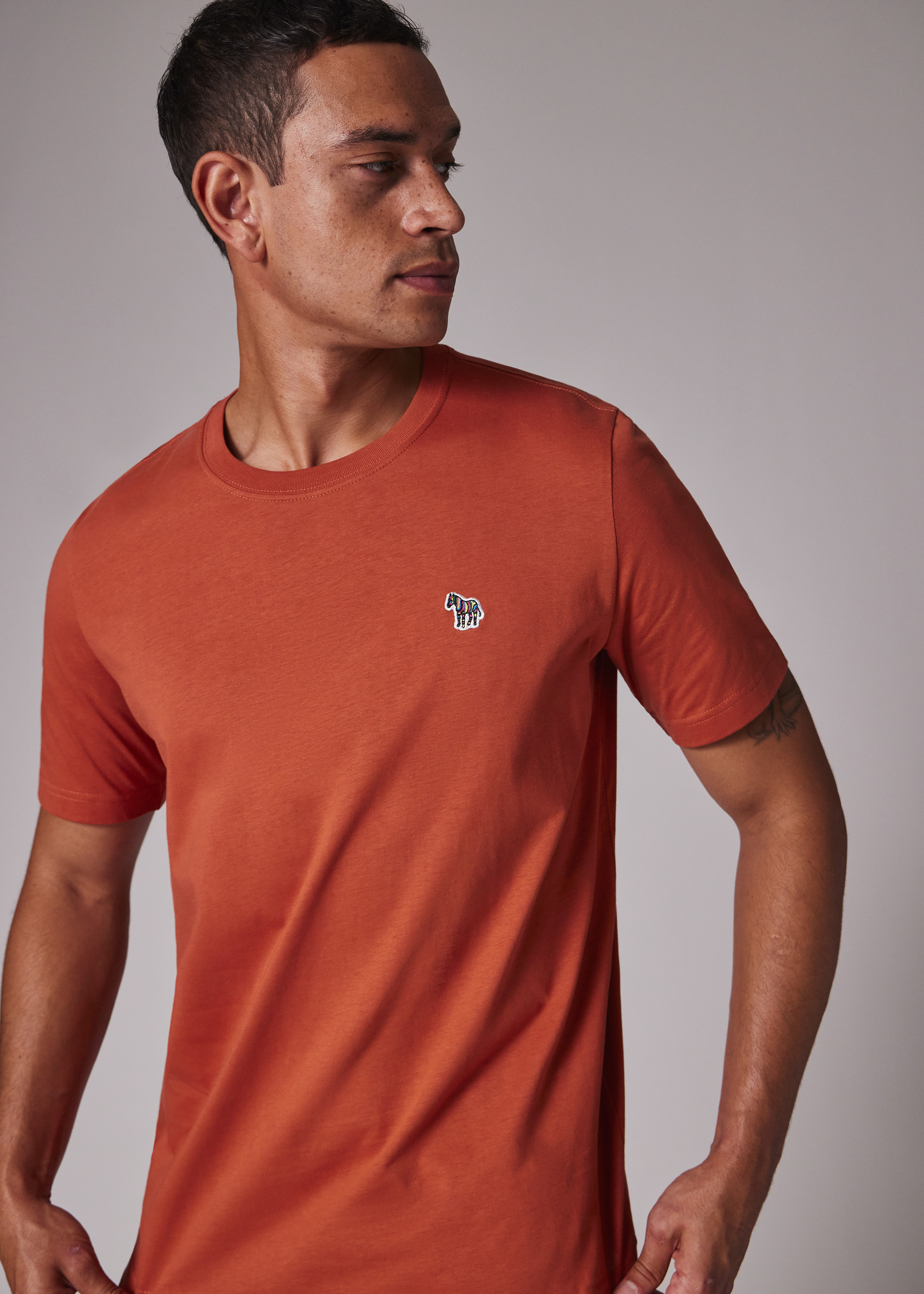 Rust Organic Cotton Zebra Logo T-Shirt - 3