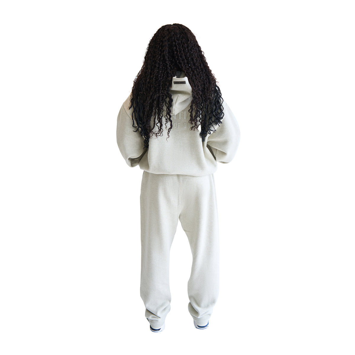 CLASSIC FIT FLEECE ZIP-UP HOODIE (HEATHER STONE) - 3