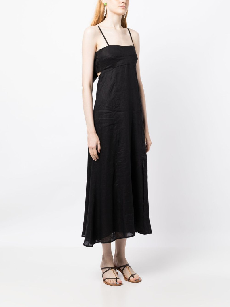 square-neck linen midi dress 3