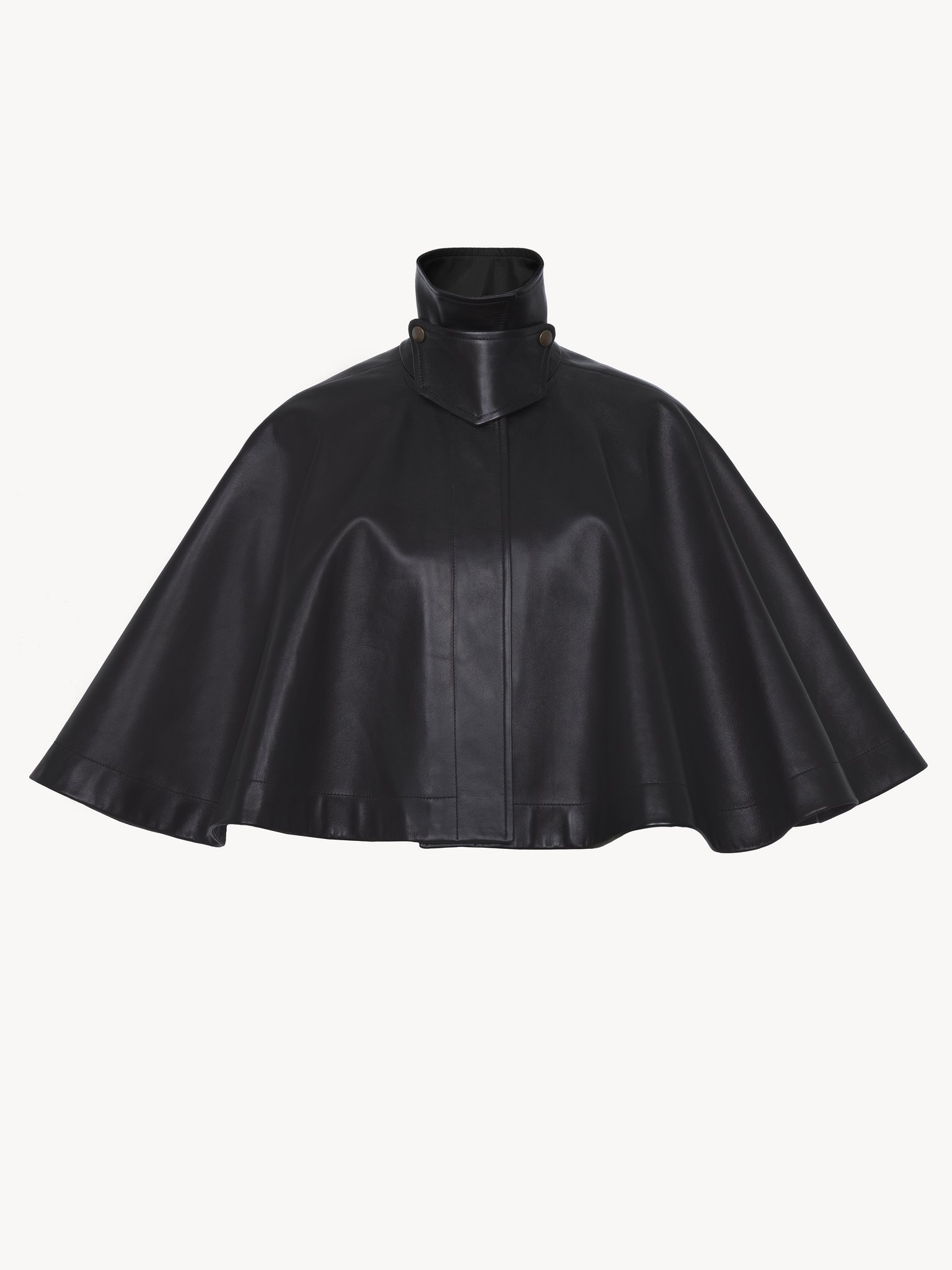 SHORT CAPE IN SOFT NAPPA LEATHER - 2