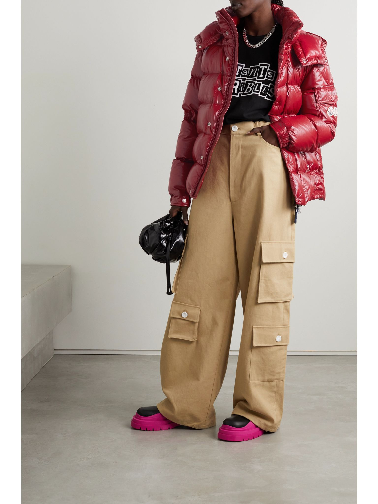 Maya quilted shell down jacket Red - 2